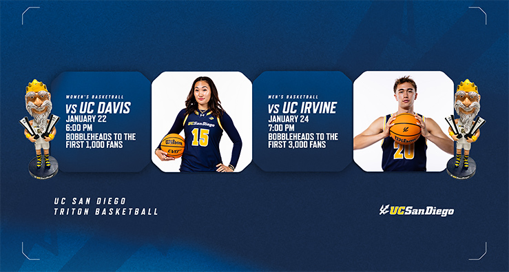 Triton basketball games Thursday Jan 21 and Saturday Jan 24 - free bobblehead giveaway - text illustration