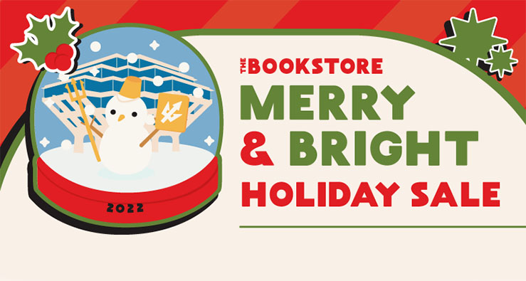 UC San Diego Bookstore Holiday Sale - text illustration