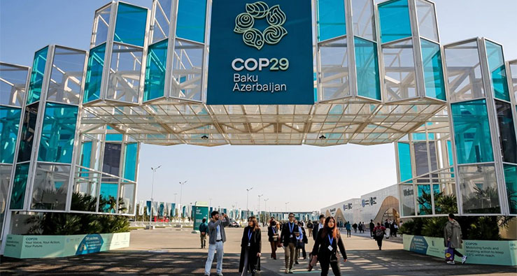 Entry to international climate conference grounds 2024 COP29, Azerbaijan