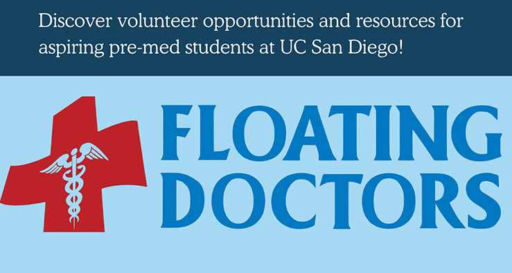 Floating Doctors - text illustration - student org at UCSD