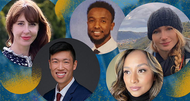 Portraits of five outstanding UC San Diego students graduating in June 2023