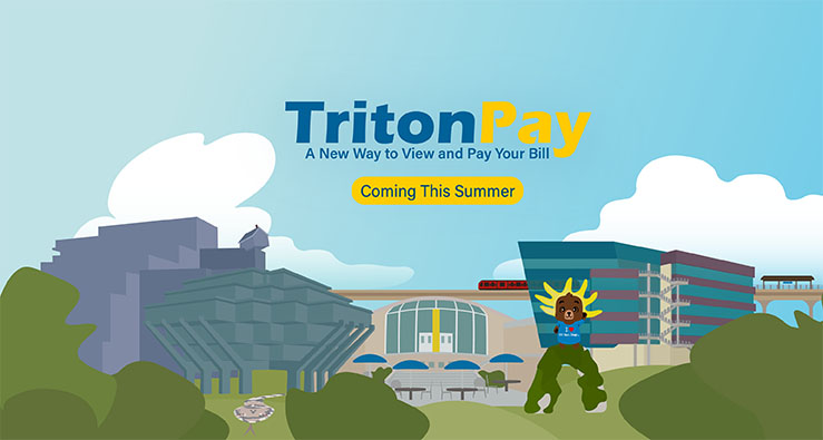 Cute cartoon illustration with text - Triton Pay