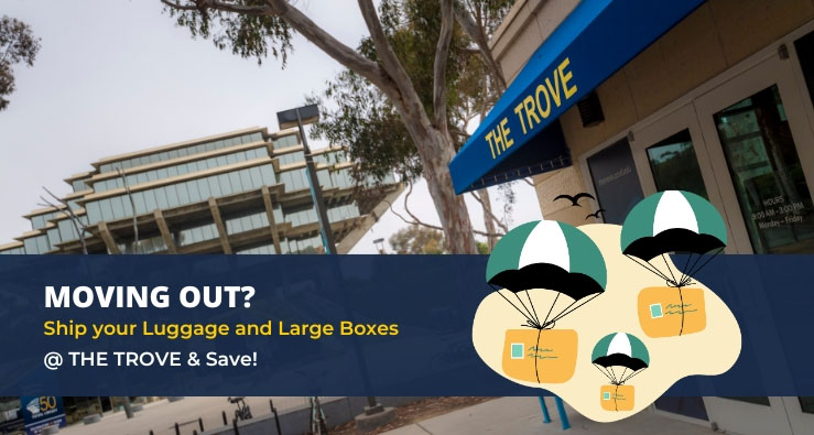 Photo of the Trove - mail-ship center on campus at UC San Diego