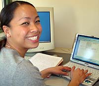 Student at the computer