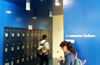 Commuter lockers in Price Center East, UC San Diego