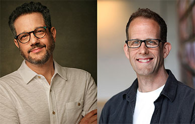 photo portraits of Pete Docter and Michael Giacchino