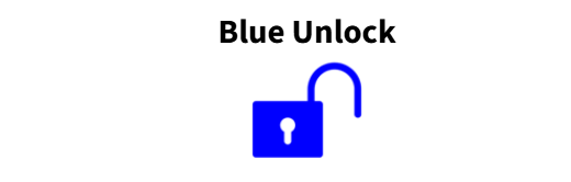 Blue lock that is unlocked