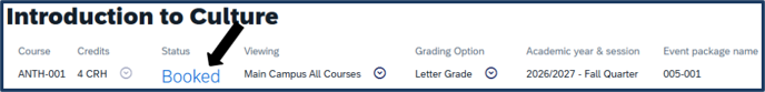 Screen shot - TSS Booking - it is booked confirmation