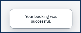Screen shot - TSS Booking - switch sections - successful switch message