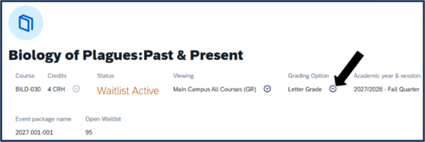 Screen shot - TSS Booking - waitlist grading option